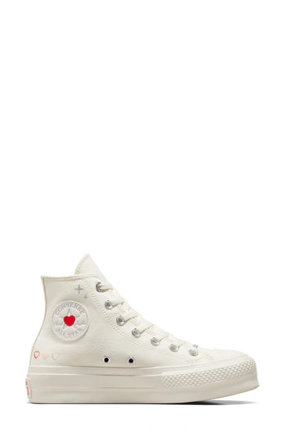 Shop Converse Chuck Taylor® All Star® Lift High Top Sneaker In Egret/ Fever Dream/ Egret