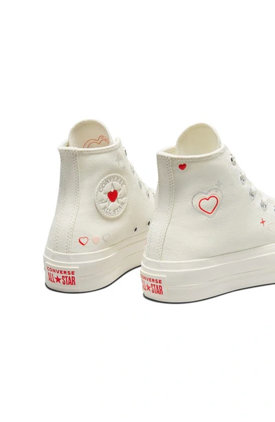 Shop Converse Chuck Taylor® All Star® Lift High Top Sneaker In Egret/ Fever Dream/ Egret
