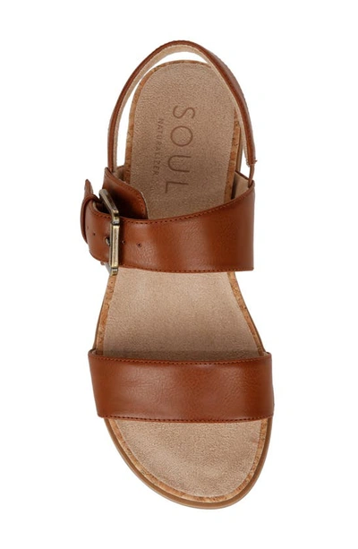 Shop Soul Naturalizer Cindi Strappy Sandal In Mid Brown Faux Leather
