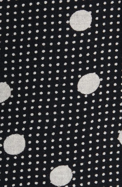 Masai Copenhagen Batian Print Tie Neck Blouse In Black