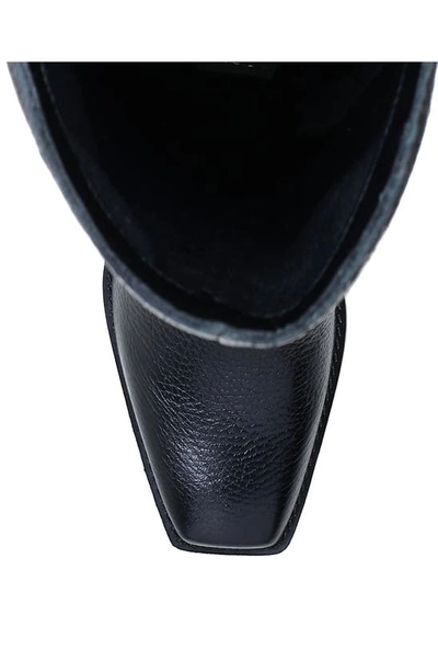 Vince Camuto Sangeti 4 Womens Extra Wide Calf Leather Knee-high Boots In Black Pebbled