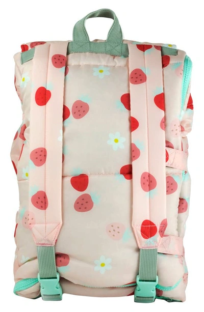 Shop Mimish Kids' Sleep-n-pack Strawberries & Daisies Print Sleeping Bag Backpack