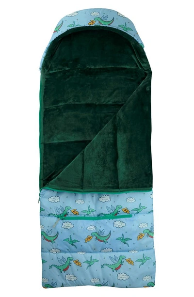 Shop Mimish Kids' Sleep-n-pack Dragon Print Sleeping Bag Backpack In Dragons