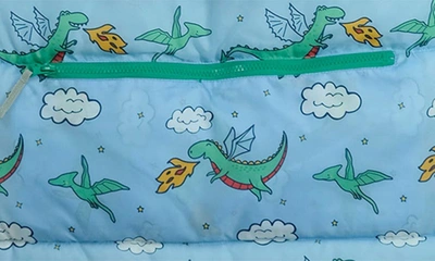 Shop Mimish Kids' Sleep-n-pack Dragon Print Sleeping Bag Backpack In Dragons
