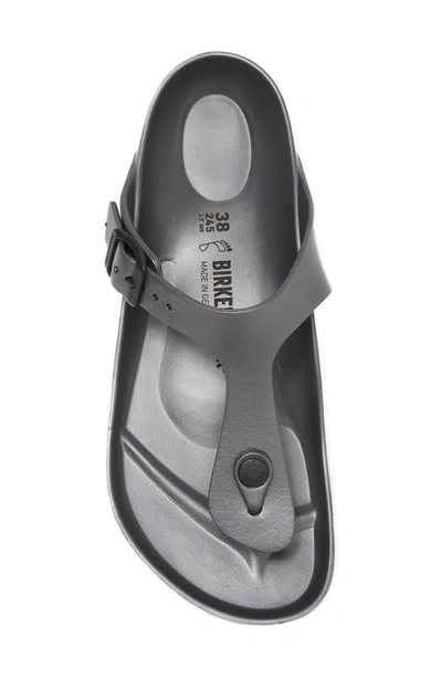 Birkenstock Gizeh Platform - Flip-flops With Platform In Metallic Anthracite