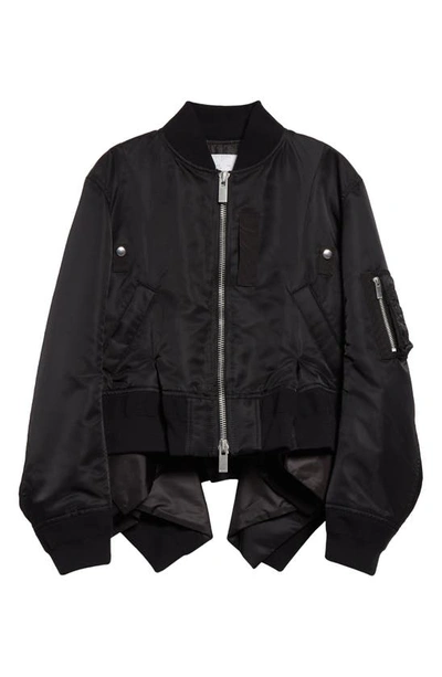 Shop Sacai Ma-1 Nylon Twill Blouson Jacket In Black