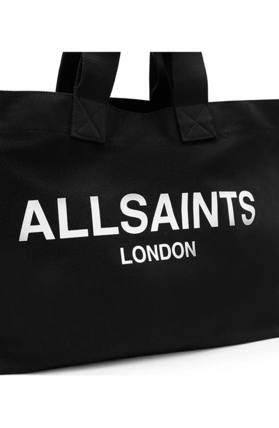 Shop Allsaints Ali Canvas Tote In Black