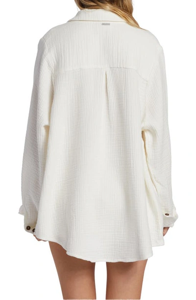Billabong Swell Gauze Button-up Shirt In Salt Crystal
