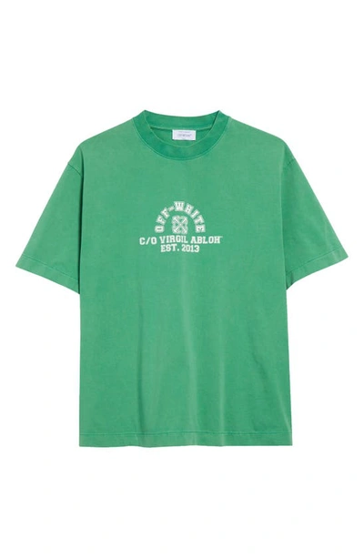 Shop Off-white Est. 13 Skate Fit Graphic T-shirt In College Green