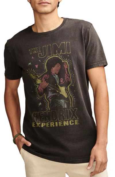Shop Lucky Brand Jimi Hendrix Graphic T-shirt In Jet Black