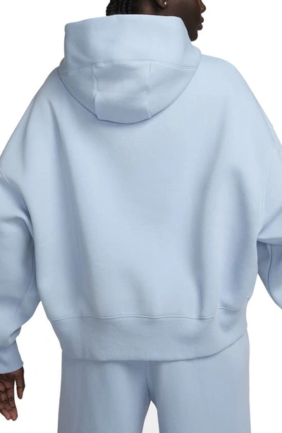 Shop Nike Sportswear Phoenix Fleece Pullover Hoodie In Light Armory Blue/ Sail
