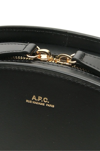 Shop Apc A.p.c. Demi-lune Crossbody Bag In Black