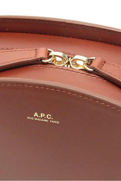 Shop Apc A.p.c. Demi-lune Crossbody Bag In Brown