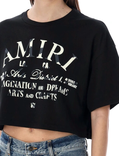 Shop Amiri Crop T-shirt In Black