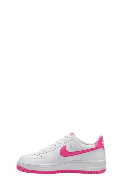 Shop Nike Kids' Air Force 1 Sneaker In White/ Laser Fuchsia