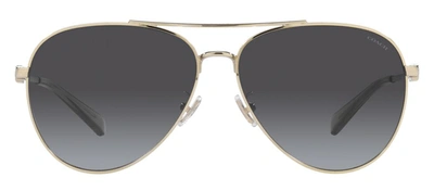 Shop Coach 0hc7140 90058g Aviator Sunglasses In Grey