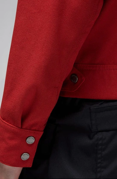 Shop Jordan Novelty Jacket In Dune Red