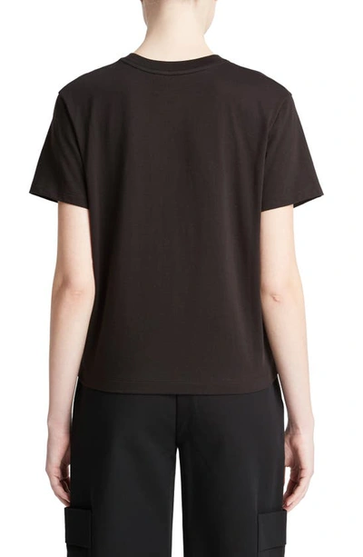 Shop Vince Pima Cotton Crewneck T-shirt In Black