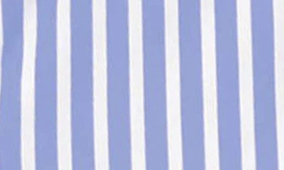 Foxcroft Sandra Stripe Cotton Blend Button-up Shirt In Periwinkle
