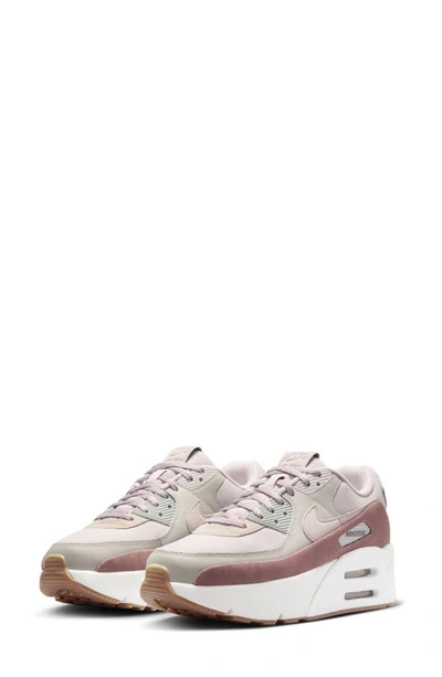 Shop Nike Air Max 90 Lv8 Platform Sneaker In Iron/ Platinum/ Violet