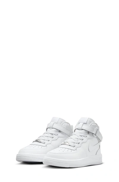 Nike Force 1 Mid Easyon Sneaker In White/ White/ White