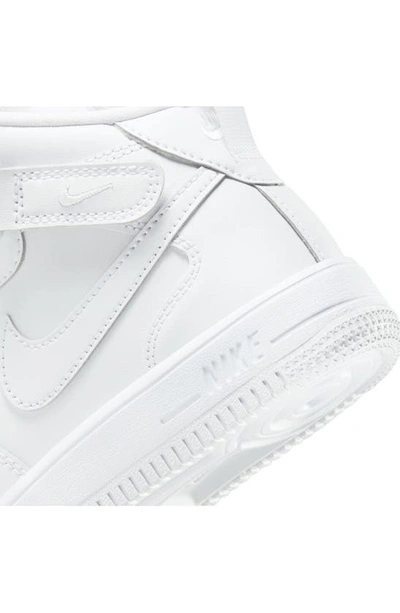 Nike Force 1 Mid Easyon Sneaker In White/ White/ White