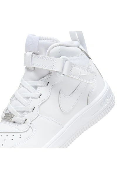 Nike Force 1 Mid Easyon Sneaker In White/ White/ White