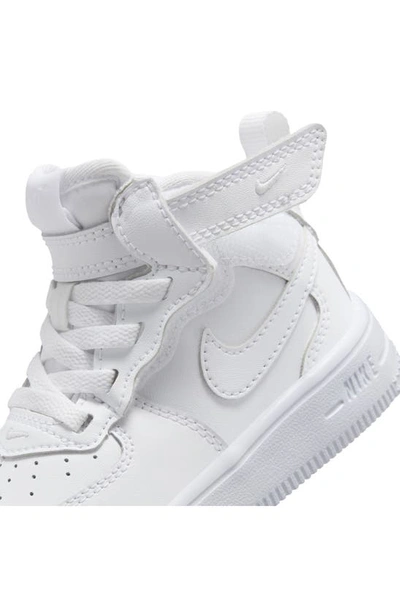 Nike Force 1 Mid Easyon Sneaker In White/ White/ White