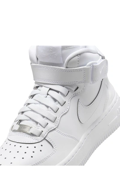 Shop Nike Air Force 1 Easyon Mid Top Sneaker In White/ White/ White