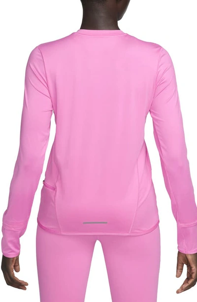 Shop Nike Dri-fit Swift Element Uv Running Top In Playful Pink