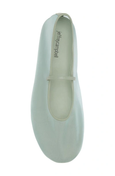 Shop Jeffrey Campbell Mesh Mary Jane Flat In Mint