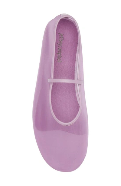 Shop Jeffrey Campbell Mesh Mary Jane Flat In Lilac