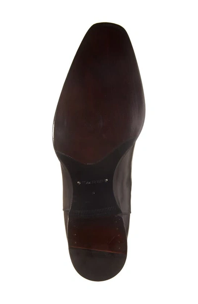 Tom Ford Burnished Leather Ankle Boot In Bruno