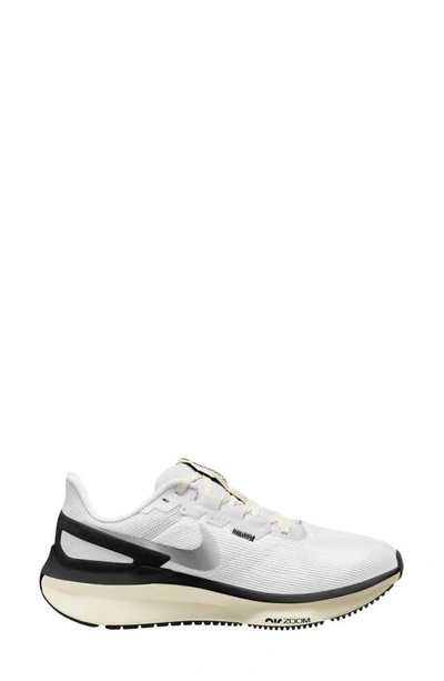 Shop Nike Air Zoom Structure 25 Road Running Shoe In White/ Black-sail-coconut Milk
