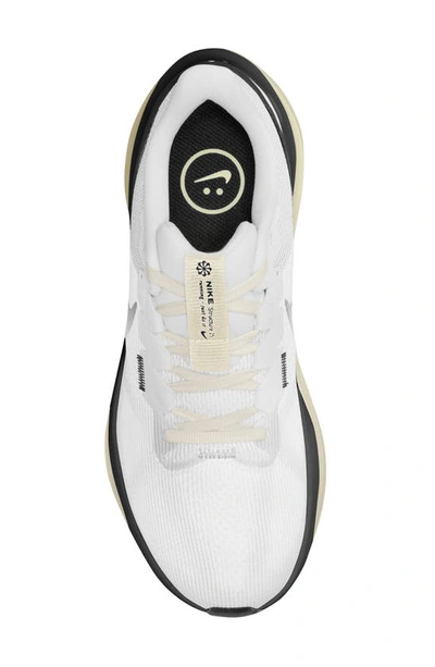 Shop Nike Air Zoom Structure 25 Road Running Shoe In White/ Black-sail-coconut Milk