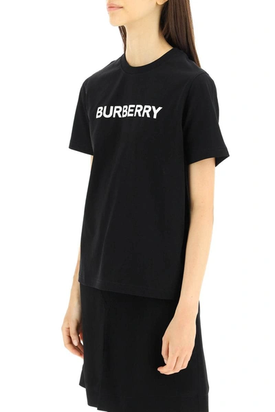 Shop Burberry T-shirt With Logo Print In Black