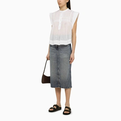 Shop Isabel Marant Étoile Leaza Shirt In White