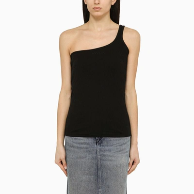 Shop Isabel Marant One-shoulder Tank Top In Black