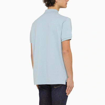 Shop Polo Ralph Lauren Alpine Piqué Polo Shirt With Logo In Blue