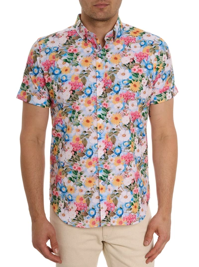 Robert Graham Taton Floral Short Sleeve Button-up Shirt In Multi