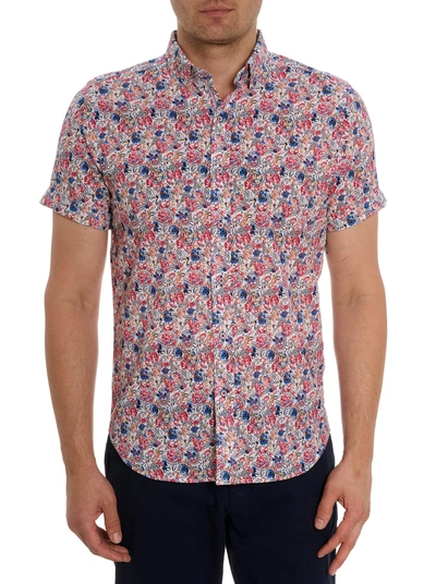 Shop Robert Graham Padar Short Sleeve Button Down Shirt In Multi