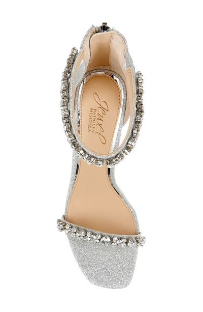 Jewel Badgley Mischka Dustyn Metallic Sandal In Silver