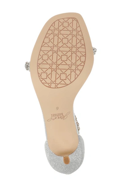 Jewel Badgley Mischka Dustyn Metallic Sandal In Silver