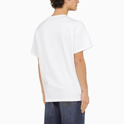 Shop Alexander Mcqueen T-shirt With Logo Embroidery In White