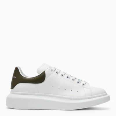 Shop Alexander Mcqueen White/khaki Oversize Sneakers