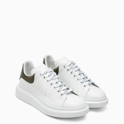 Shop Alexander Mcqueen White/khaki Oversize Sneakers