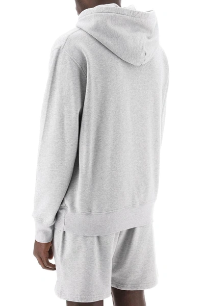 Shop Autry Hoodie With Maxi Logo Print In Grey