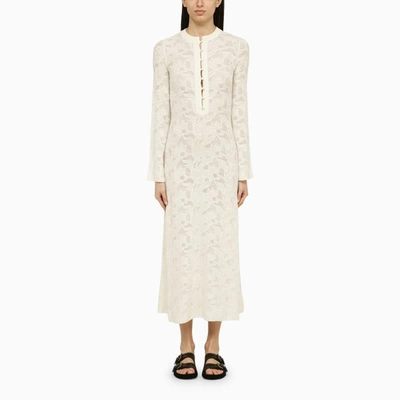 Shop Chloé And Dress With Embroidery In White
