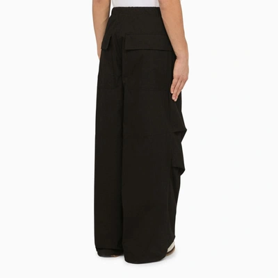 Shop Jil Sander Black Oversize Trousers In Beige
