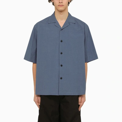 Shop Jil Sander Short-sleeve Shirt J+ French Blue In Metal